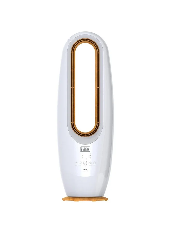 BLACK+DECKER 70W Bladeless Fan with Remote White and Brown 91 x 26.5 x 32.5 cm FBL85-B5