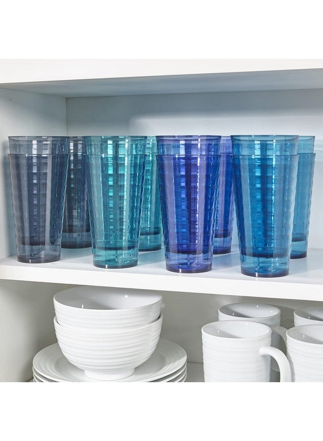 US Acrylic أكواب مياه بلاستيكية قابلة للتكديس [مجموعة من 16] سعة 18 أونصة بألوان ساحلية 4، مجموعة قيمة من أكواب الشرب، قابلة لإعادة الاستخدام، خالية من BPA، مصنوعة في الولايات المتحدة الأمريكية، آمنة في غسالة الصحون في الرف العلوي - Image 4