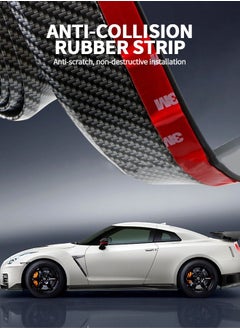 GROIC 2.5m/8.2ft Front Lip Auto Parts Car Carbon Fiber Front Lip, Front Bumper Lip, Carbon Lip Spoiler Waterproof Protection, Modification of Bumper for Automobile General Front Lip Automobile Supplies  - Image 2