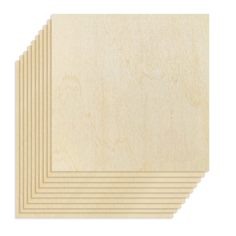 OWLKELA 10pcs 20x20x02cm Basswood Sheets Unfinished Wood Board Rectangle Blank Wooden Wooden Cutouts for Crafts Great for Wood Burning and Laser Projects Arts and Crafts Wood Engraving