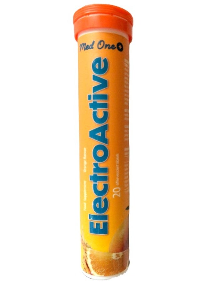 MedOne Electroactive Effervescent Tablets Orange Flavour 20 Tablets – Electrolyte Hydration Support - Image 3