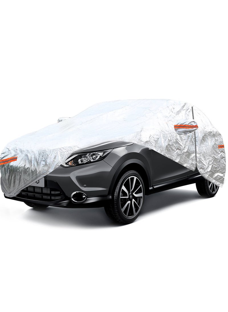 AMIO ALUMINIUM CAR COVER with ZIP, REFLECTIVE, 120g + cotton,Silver, size: SUV/VAN XL - Image 1