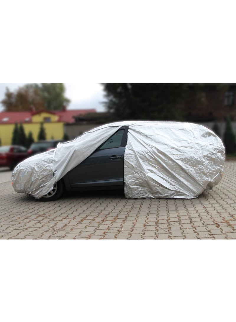 AMIO ALUMINIUM CAR COVER with ZIP, REFLECTIVE, 120g + cotton,Silver, size: SUV/VAN XL - Image 4