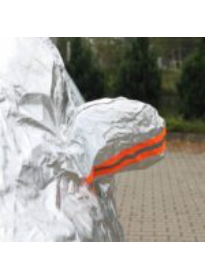 AMIO ALUMINIUM CAR COVER with ZIP, REFLECTIVE, 120g + cotton,Silver, size: SUV/VAN XL - Image 2