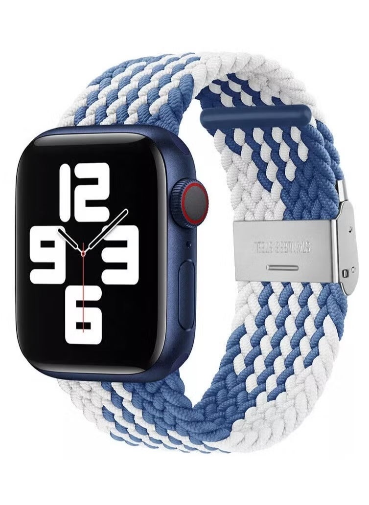 TWEGGON 3pc Pack Adjustable Nylon Braided Loop Band for Apple Watch All Series Compatible with 42mm(Series 10)/41mm/40mm/38mm MultiColor  - Image 5
