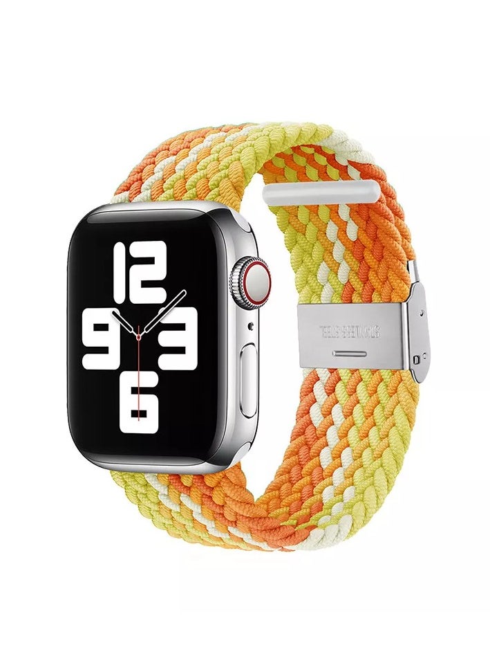 TWEGGON 3pc Pack Adjustable Nylon Braided Loop Band for Apple Watch All Series Compatible with 42mm(Series 10)/41mm/40mm/38mm MultiColor  - Image 3