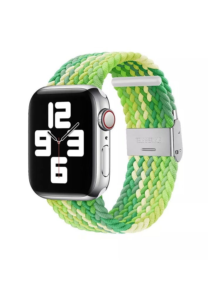 TWEGGON 3pc Pack Adjustable Nylon Braided Loop Band for Apple Watch All Series Compatible with 42mm(Series 10)/41mm/40mm/38mm MultiColor  - Image 4
