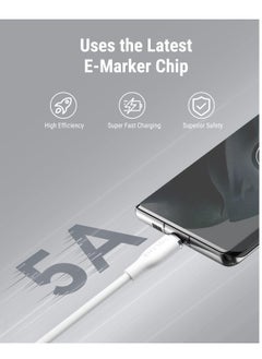 VOLTME USB C Cable 100W, USB C to USB C Charging Cable Soft Silicon PD 5A Fast Charge Type C Cable for iPhone 15/15 Pro/15 Pro Max, MacBook Air/Pro, iPad Pro, Samsung Galaxy S24/S24 Ultra, Pixel (1m White)  - Image 2