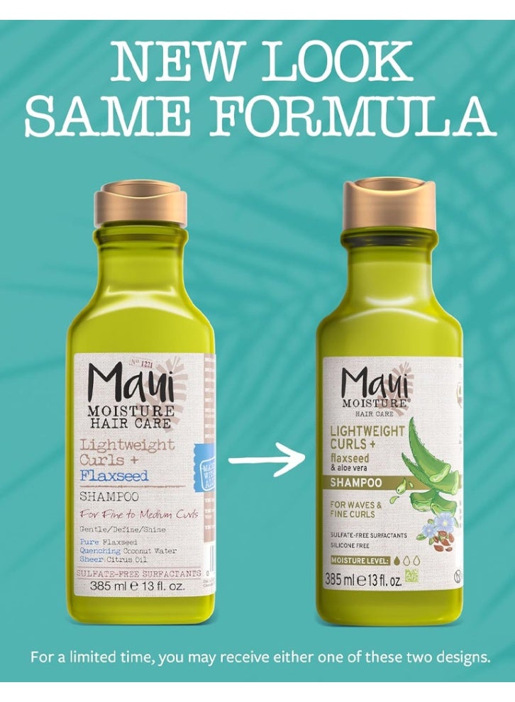 ماوي مويستشر شامبو بذور الكتان لطيف وخفيف الوزن، 385 مل.، للشعر مجعد - Image 2