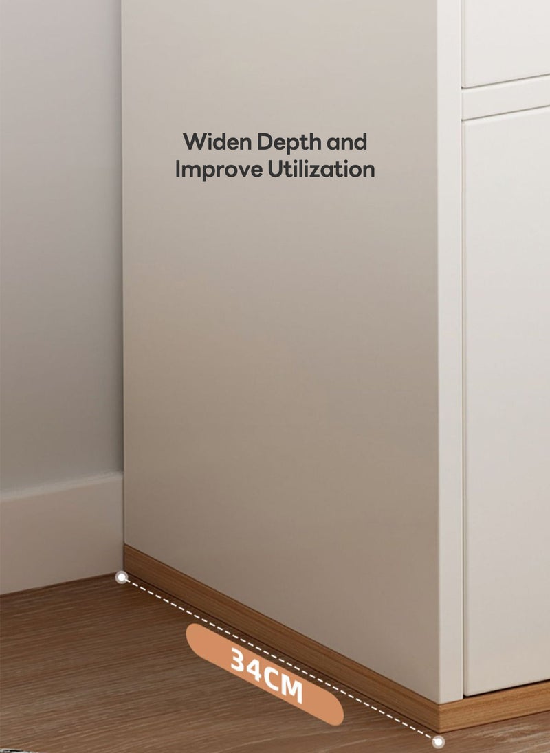 Sharpdo Minimalist Bedroom Nightstand Stylish Bedside Table with Open Space Functional Storage Cabinet for Bedroom Living Room 60*34*56cm  - Image 3