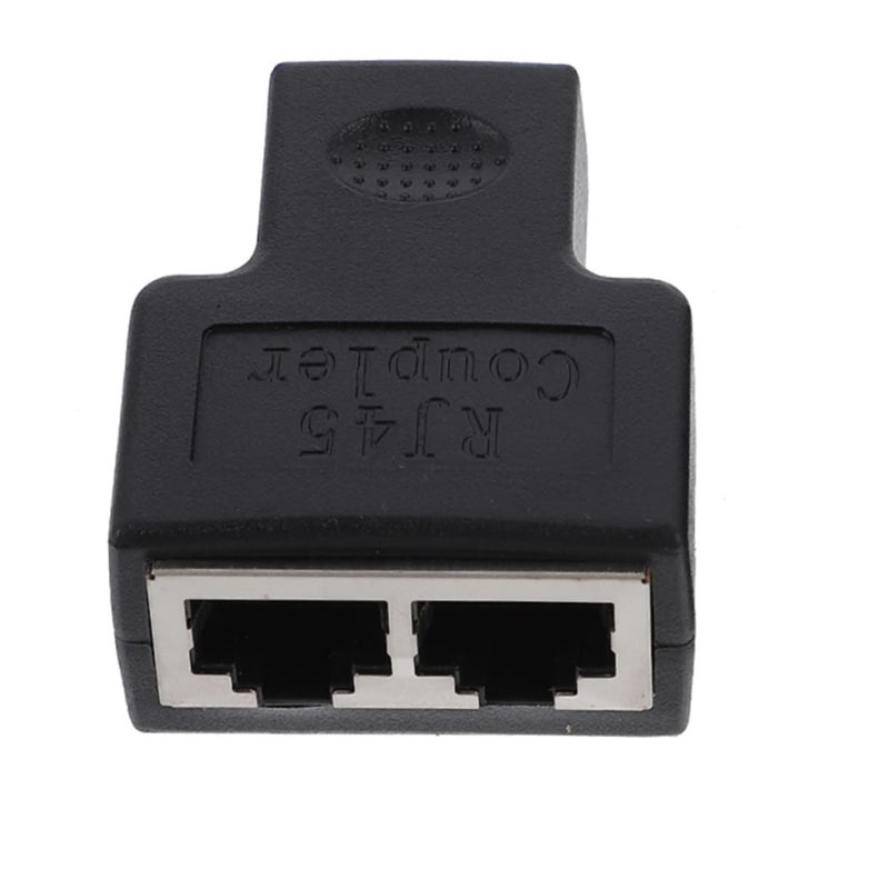 Uonlytech 3pcs Port Ethernet Splitter Adapter Plastic Network Cable Connector for Dual Computer Sharing Easy to Use Splitter Socket Compatible Laptop and Network Devices - Image 1
