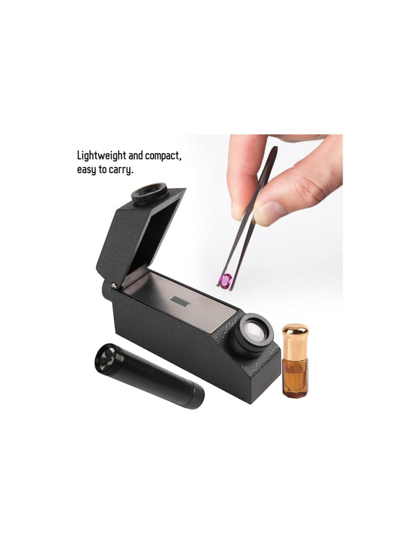 Gem Refractometer, RHG181 1.30 to 1.81 Professional Gemstone ldentification Portable Gem Refractometer for Jewelry Gold Silver Diamond for Portable Lab Refractometers  - Image 3