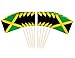 JAVD CYPS 100 Pcs Jamaica Flag Jamaican Toothpick Flags Small Mini Stick Cupcake Toppers Jamaican FlagsCountry Picks Party Decoration Celebration Cocktail Food Bar Cake Flags - Image 1