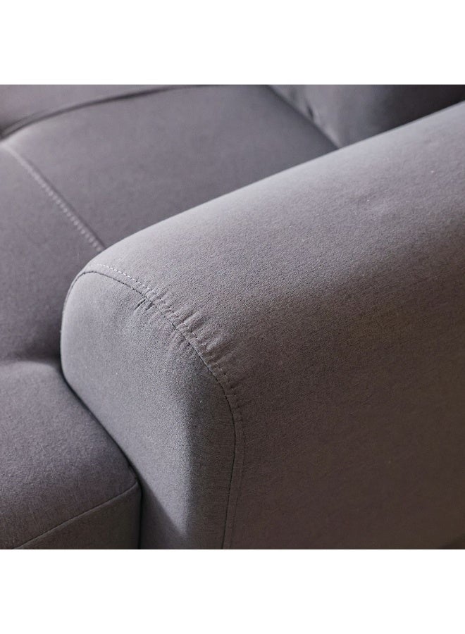 DANUBE HOME Lina 2 Seater Fabric Sofa | Modern Design Two Seat Sofas | Comfortable Living Room Furniture L154xW87.5xH88.5cm - Grey - Image 5