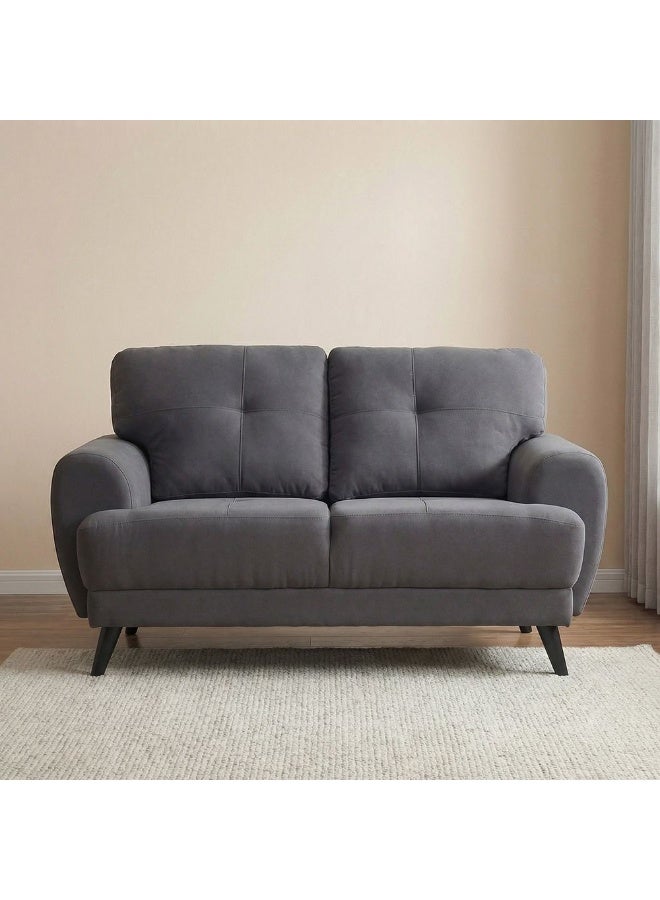 DANUBE HOME Lina 2 Seater Fabric Sofa | Modern Design Two Seat Sofas | Comfortable Living Room Furniture L154xW87.5xH88.5cm - Grey - Image 2