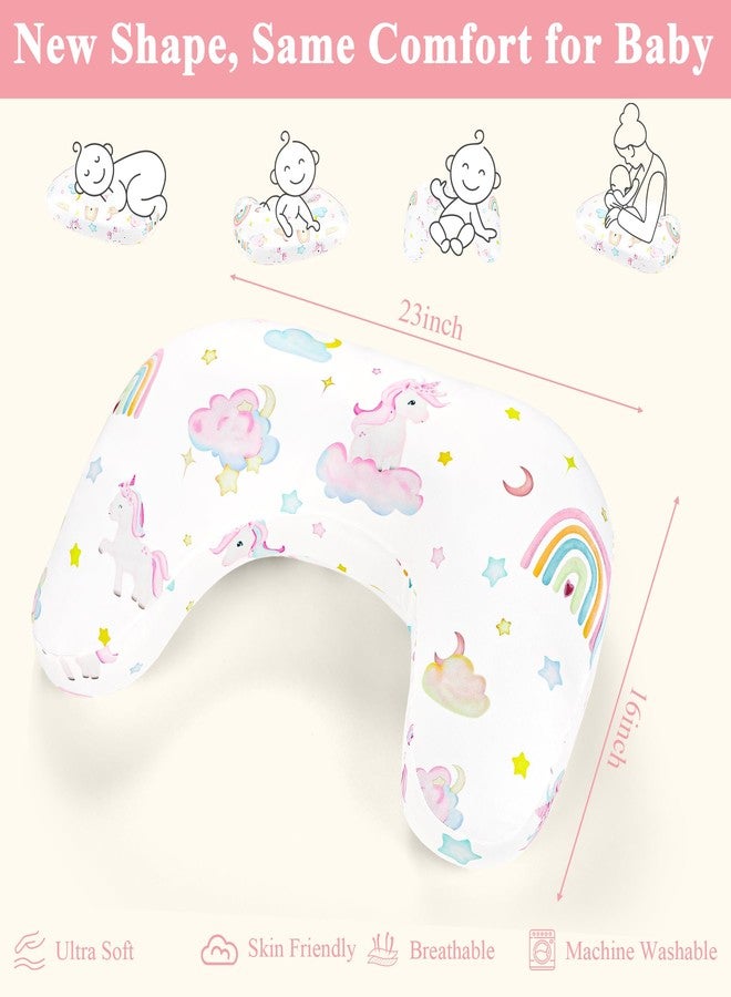 Pea Pod Nursing Pillow Cover, Soft Stretchy Nursing Cover for New-Designed Breastfeeding Pillow, Removable Feeding Slipover for Baby Boy and Girls, Cute Unicorn Pattern - Image 5