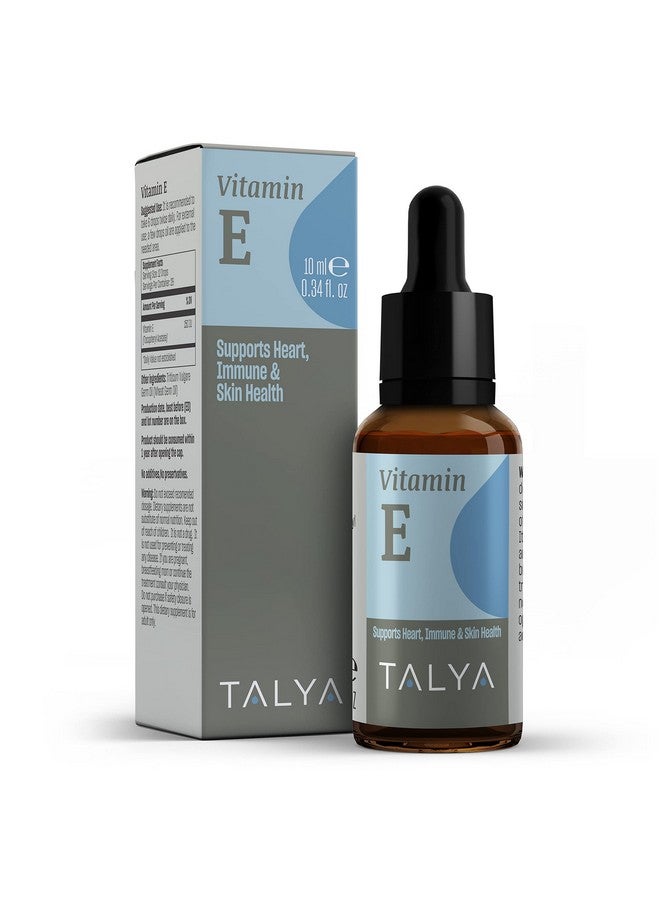TALYA Vitamin E Liquid Drops 0.34 fl.oz | Bone, Joint, Heart Health | Vitamin E Oil for Scars & Skin | Glass Bottle with Dropper | Vitamin E Supplement, Non-GMO, Vegan - Image 1