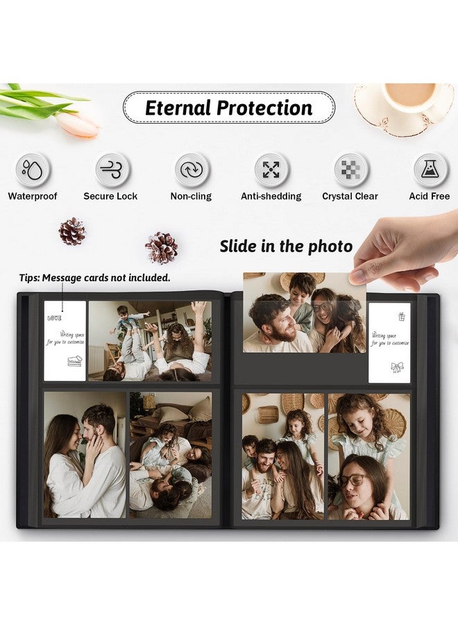 Popotop Photo Album 4x6 300 Pockets with Leather Hardcover Cover, Small Photo Album Holder Book with 50Pcs Pages for Family Travel Wedding Baby Gifts - Image 4