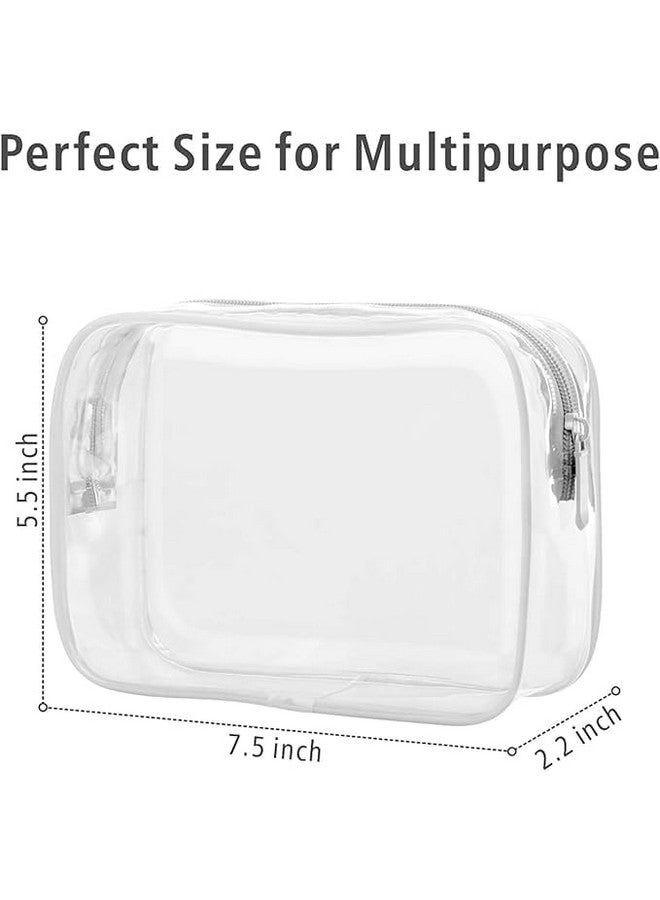 VIKIJO Makeup Cosmetic Pouch Organizer Cosmetic Bag Portable Waterproof Organizer Travel Pouch for Women (Pack of 3, White) - Image 2