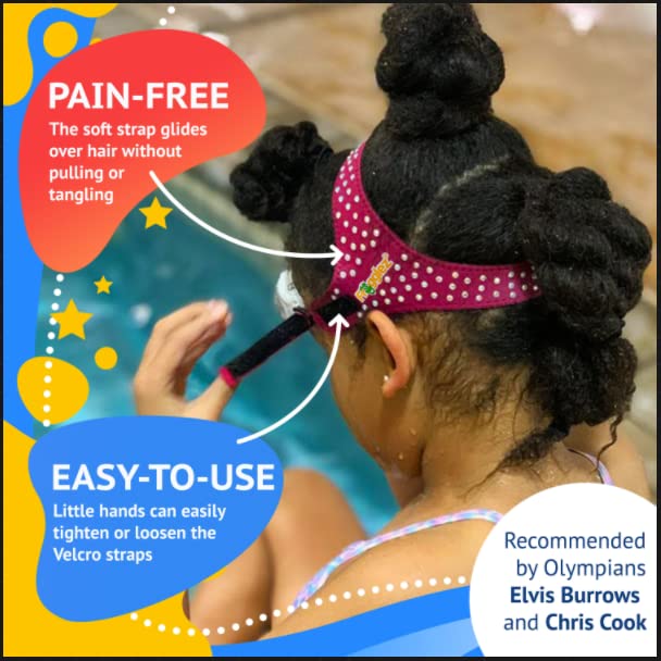 Frogglez Kids Swim Goggles with Pain-Free Strap | Ideal for Ages 3 – 10 in Swimming Lessons | Leakproof, No Hair Pulling, UV Protection | Swimming Goggles for Kids Recommended by Olympic Swimmers - Image 3