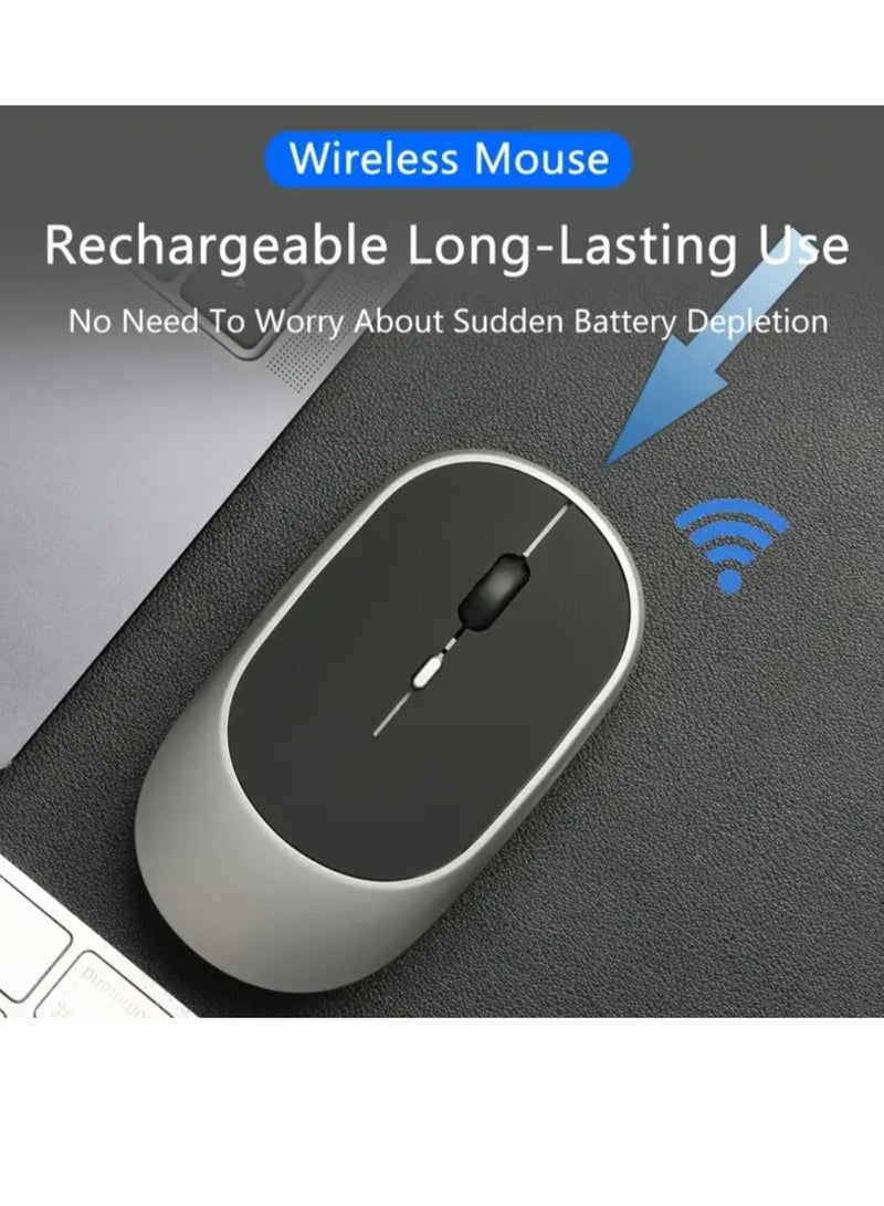 Dual mode wireless 2.4G mouse suitable for left and right hands ,portable mouse ,suitable for laptops ,4 bottom s ,easy to use and connect suitable for travel and work ,black colour  - Image 2