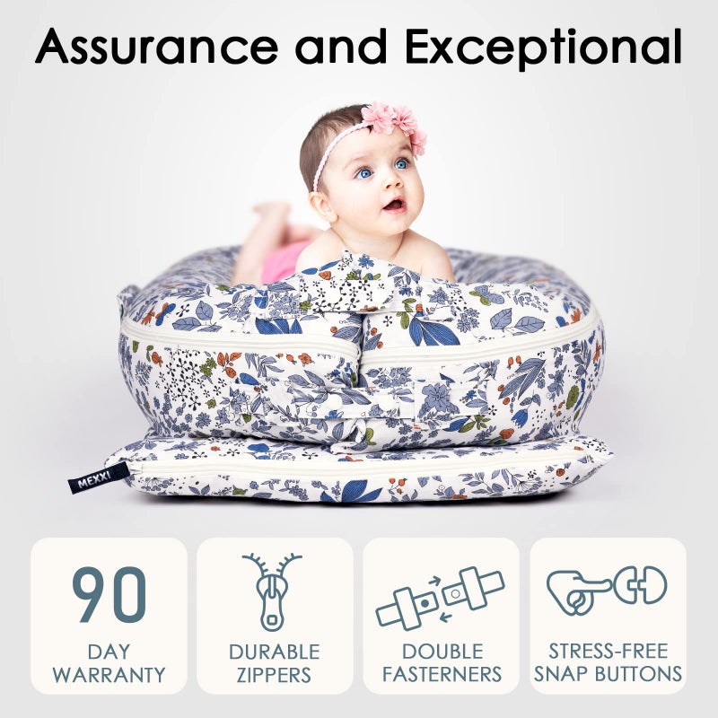 MEXXI Infant Lounger Baby Nest Replacement Cover | Hypoallergenic | Premium | [Fits Dockatot Deluxe+] (Cover Only) (Flowers) - Image 5