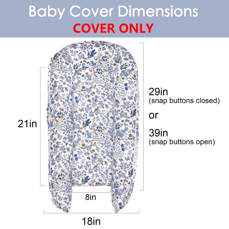MEXXI Infant Lounger Baby Nest Replacement Cover | Hypoallergenic | Premium | [Fits Dockatot Deluxe+] (Cover Only) (Flowers) - Image 2