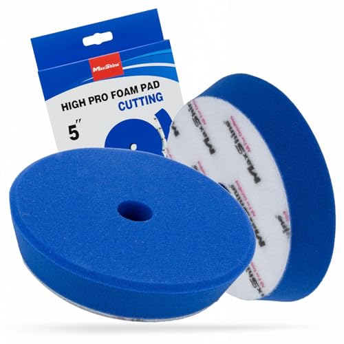MaxShine Professional High-Pro Da Foam Pads 5.2 inches, Blue Medium Cutting/Polishing Pad, Use with DA/RO Polisher Polish Machine - Image 1