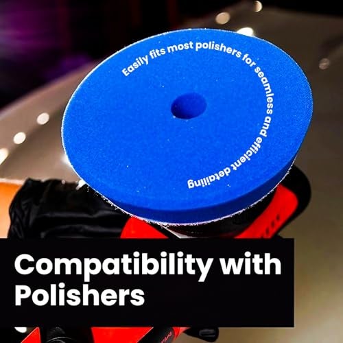 MaxShine Professional High-Pro Da Foam Pads 5.2 inches, Blue Medium Cutting/Polishing Pad, Use with DA/RO Polisher Polish Machine - Image 3