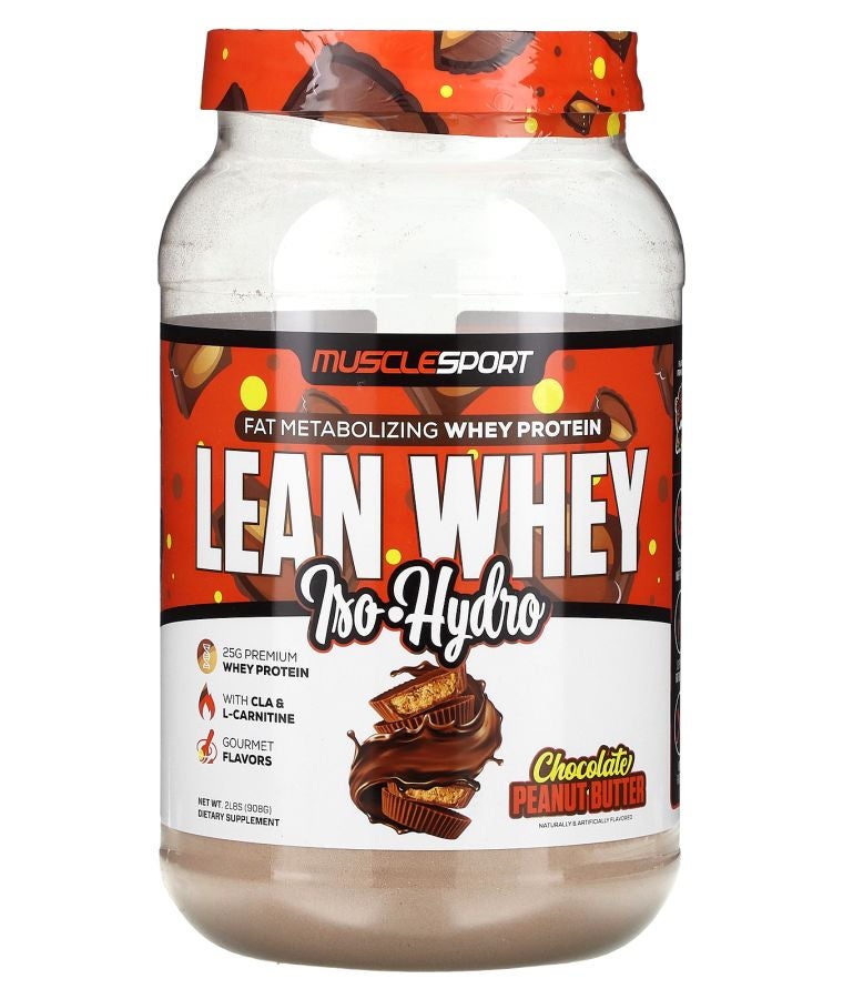 MUSCLESPORT Lean Whey Iso-Hydro Chocolate Peanut Butter 2 lbs (908 g)