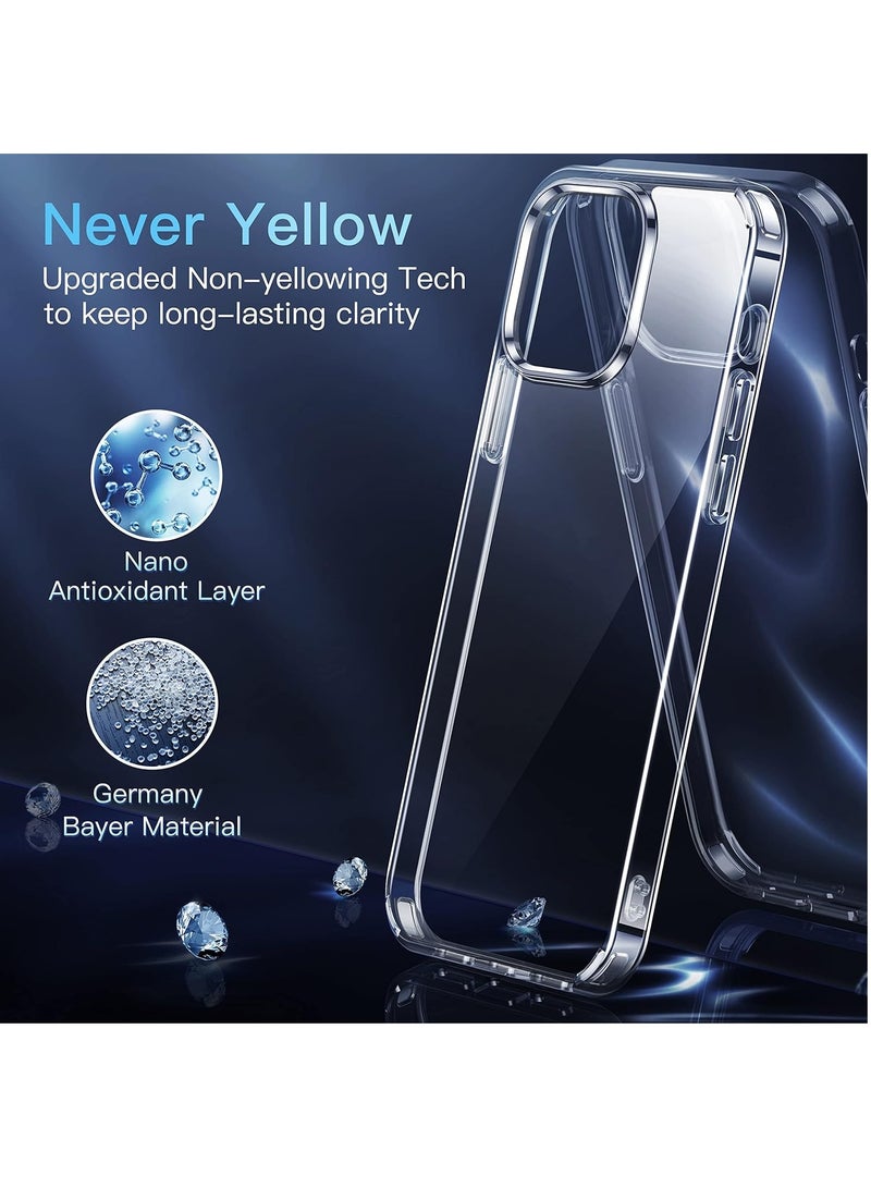 DUSALA For iPhone 13 Pro Max Case Crystal Clear, [Never Yellow Technology] [12FT Mil-Grade Protection] Transparent Slim Cover Women Men for iPhone 13 Pro Max Phone Case 6.7 inch, Clear - Image 2