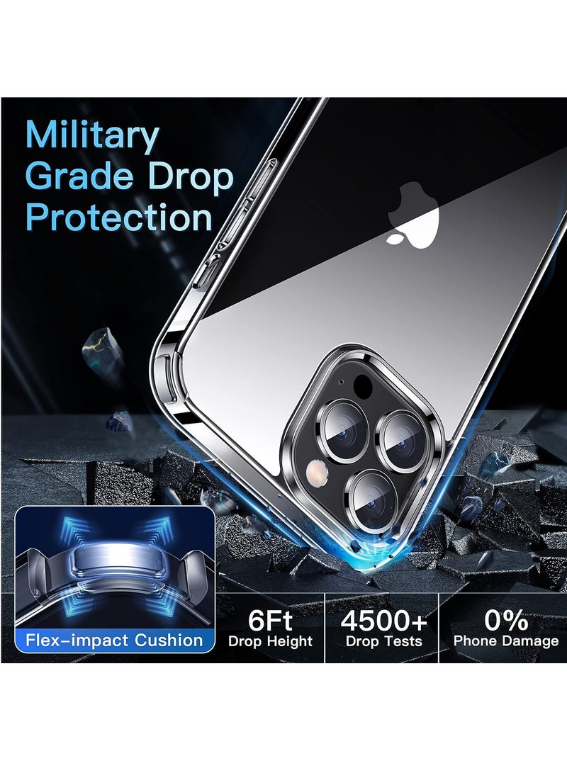 DUSALA For iPhone 13 Pro Max Case Crystal Clear, [Never Yellow Technology] [12FT Mil-Grade Protection] Transparent Slim Cover Women Men for iPhone 13 Pro Max Phone Case 6.7 inch, Clear - Image 3