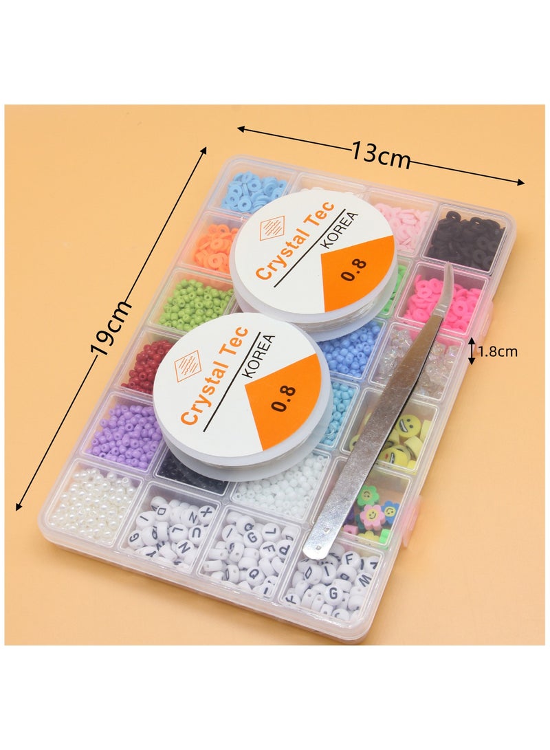 Gonice Flat Round Clay Beads for Bracelet Making Kit, Spacer Beads Kit for DIY Jewelry Making, 6mm Disc Flat Beads for Beads Necklace Making Kit - Image 4