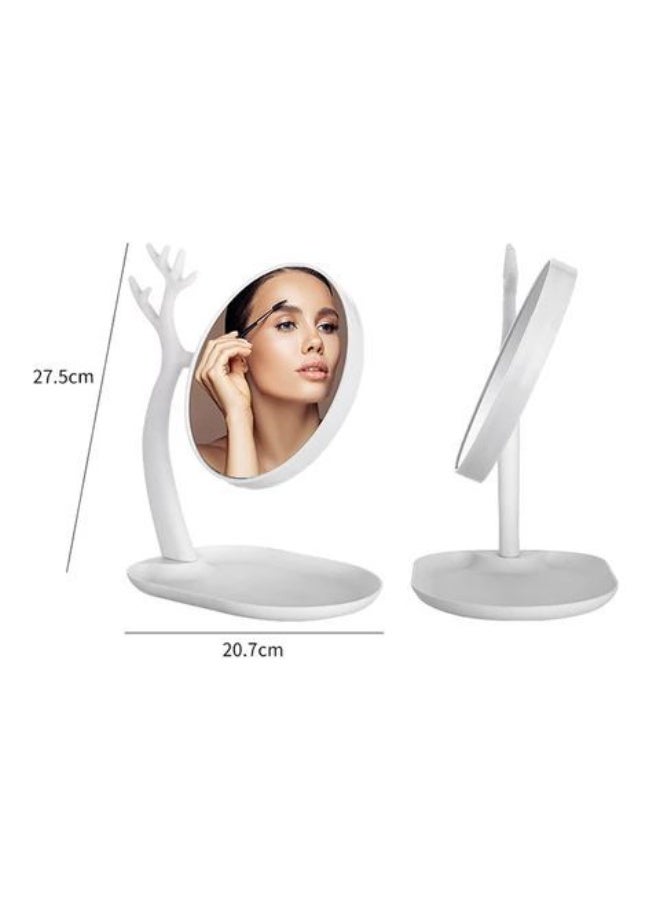 Moving mirror, decorative, magnified face + natural face, 27.5cm x 20.7cm - Image 2