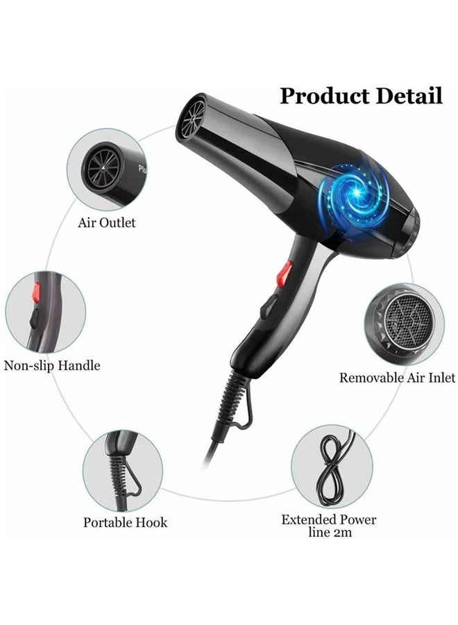 Sandinrayli 2200w Professional Hair Dryer, Upgraded Version Salon Ionic Hairdryer With Diffuser, Fast Drying Blow Dryer Low Noise With 2 Speed and 3 Heat Setting For Curly and Straight Hair  - Image 2