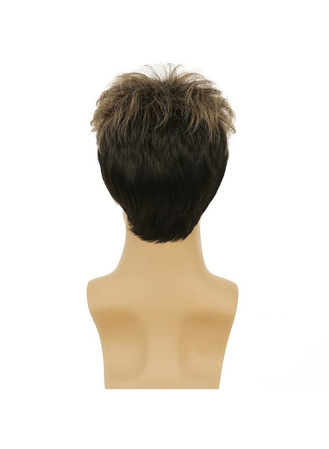 تسيسيس باروكات شعر رجالي قصيرة من Tseses بلون أشقر مختلط باللون الأسود للرجال مناسبة لحفلات الهالوين وحفلات التنكر بشعر من الألياف الصناعية - Image 5