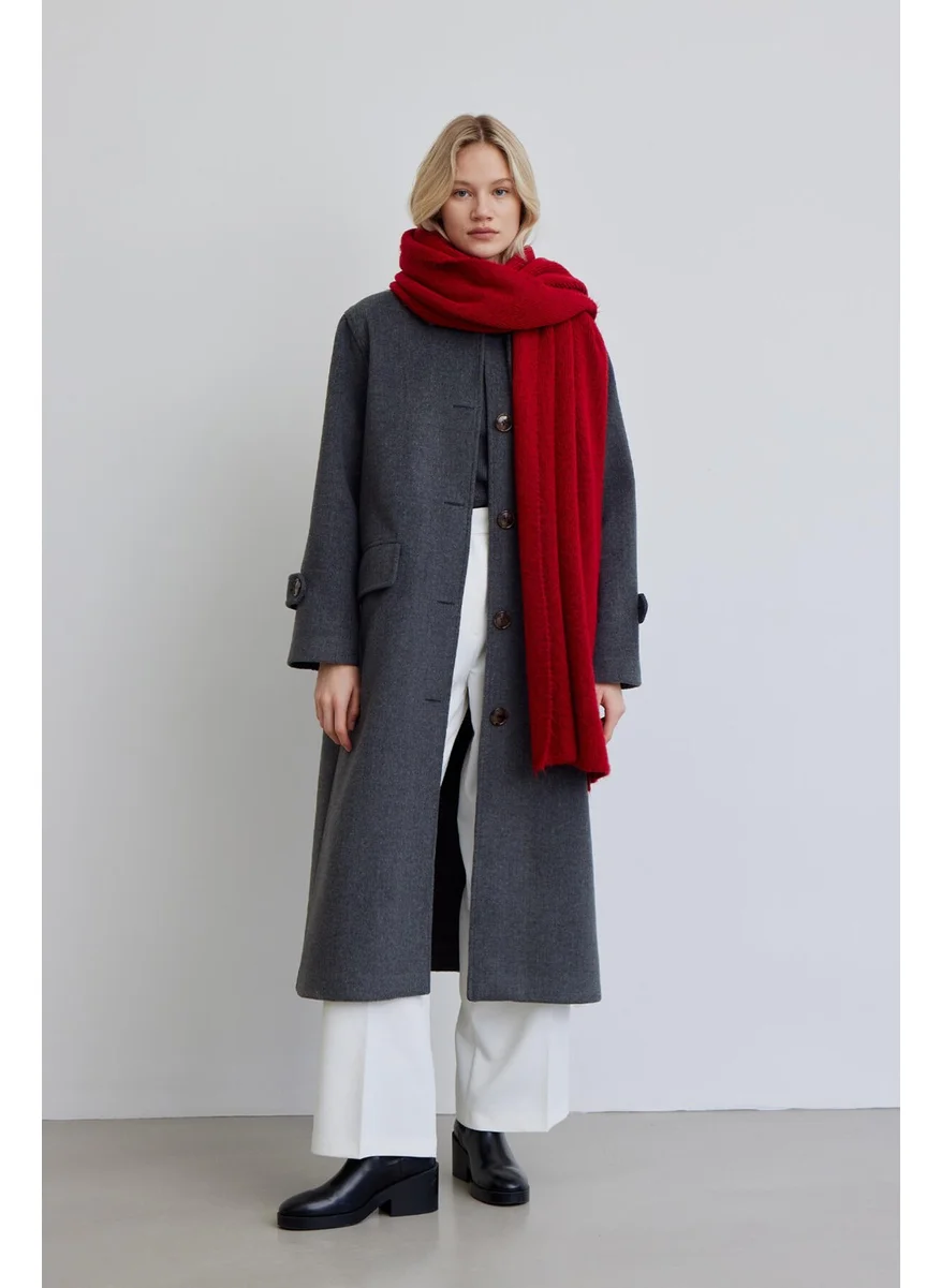 مانوكا Nora Kaşe Coat Anthracite