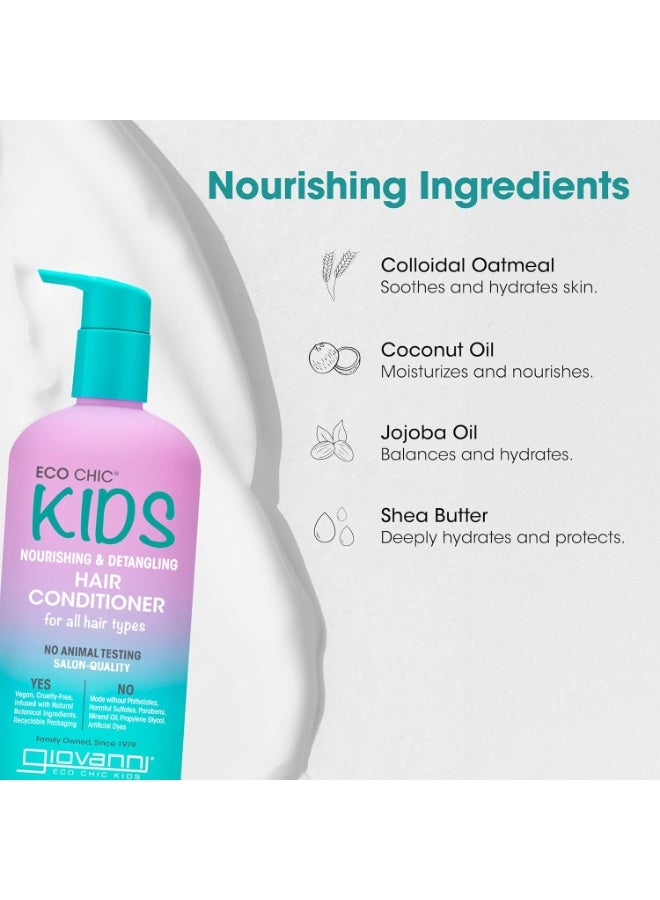 Giovanni GIOVANNI Eco Chic Kids Nourishing & Detangling Hair Conditioner - Kids Conditioner Detangler, Conditioner For Kids, Kids Hair Conditioner, For All Hair Types, Salon Quality - 16.5 Fl Oz (Pack of 2) - Image 3