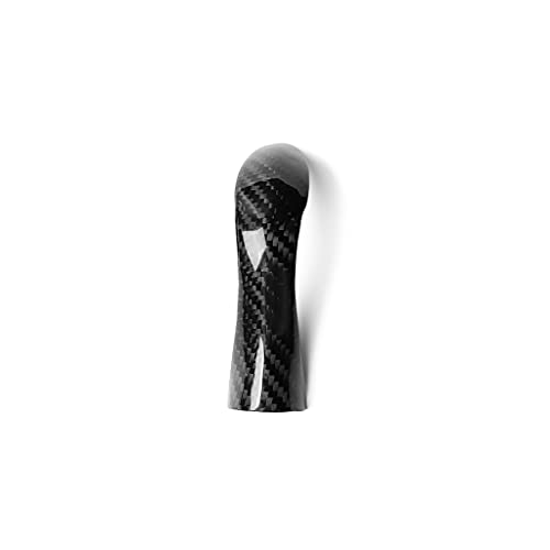NVCNX Real Carbon Fiber Gear Shift Knob Top Cover Interior Trim Car Hard Carbon Fiber Accessories for Infiniti Q50 2014 2015 2016 2017 1PC Glossy Black - Image 2