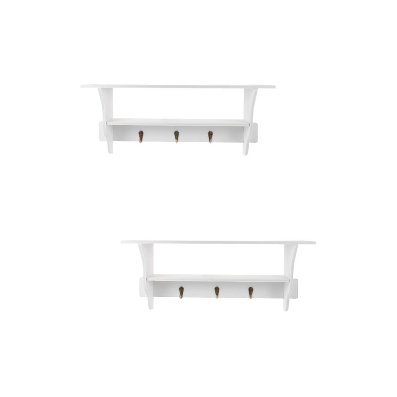 2pcs Wall-mounted Wall Shelving Floating Shelf Hanging Shelf with Hook for Home - Image 1