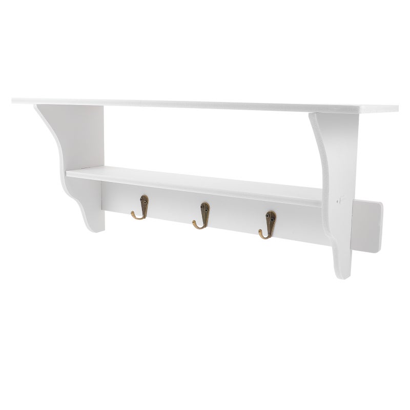 2pcs Wall-mounted Wall Shelving Floating Shelf Hanging Shelf with Hook for Home - Image 5