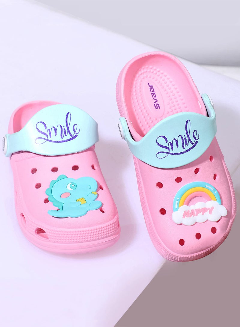 SVAAR Attractive Clog Shoes For Boys & Girls || Indoor & Outdoor Sandals Clogs For Kids Baby Pink, 7 UK - Image 4