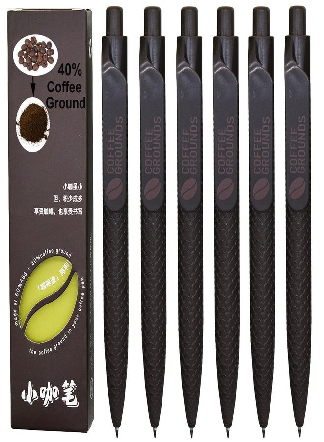 Lopenle 6 Pcs Novelty Coffee Pens Retractable Gel Pen scented Pen With Black Ink For School Office Christmas Birthday Party - Image 1