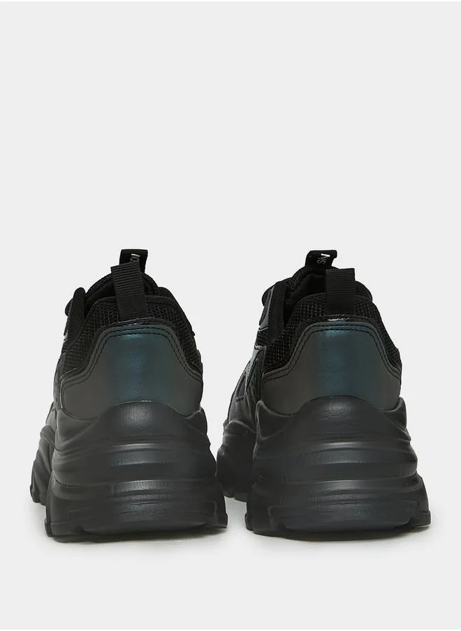 Styli Textured Web Design Chunky Sneakers
