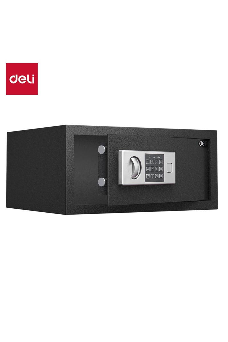 Deli Electronic Digital Safe Box, (20x43x35cm), Steel Security Safe with Digital Lock, 8kg ET522 Black - Image 1