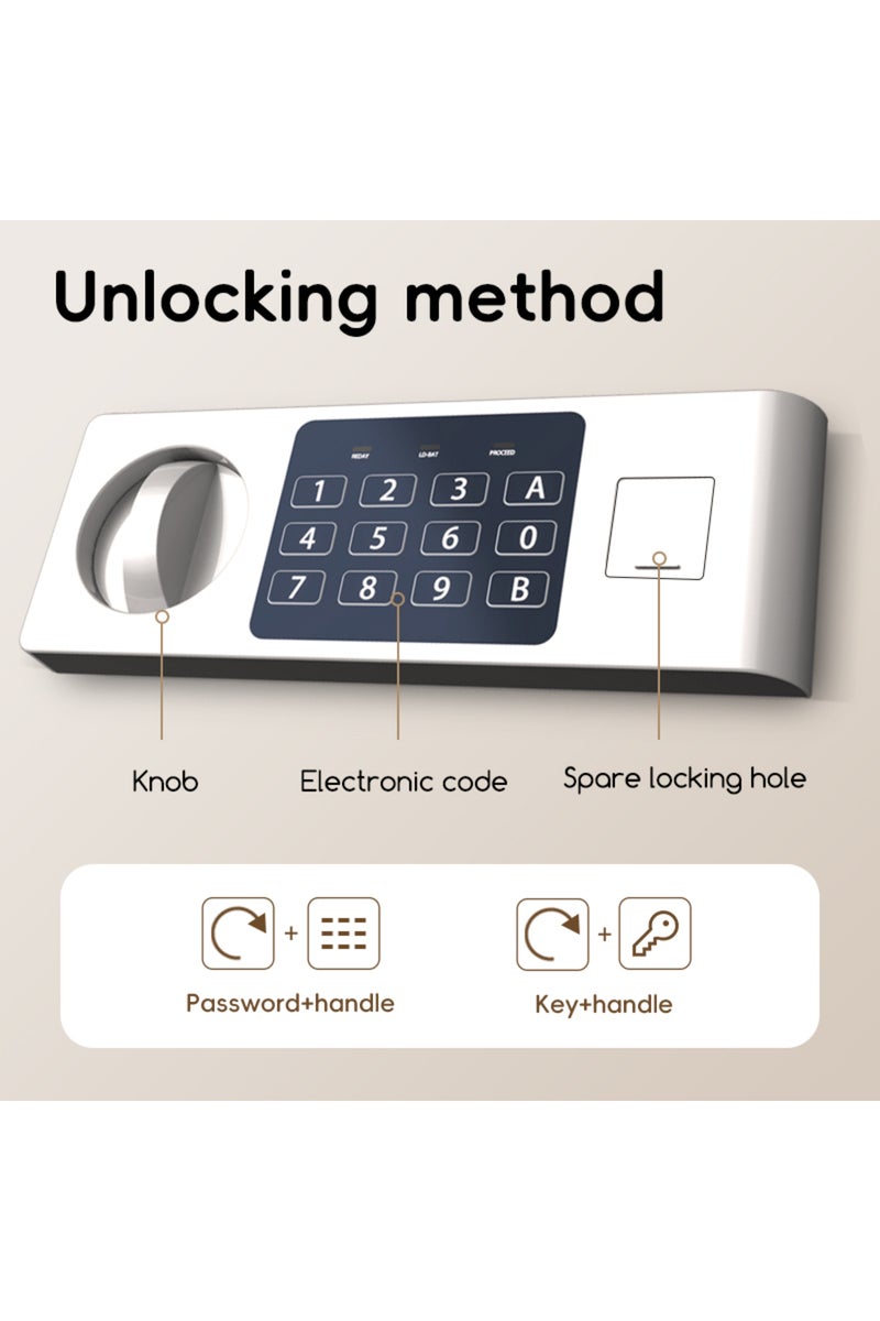 Deli Electronic Digital Safe Box, (20x43x35cm), Steel Security Safe with Digital Lock, 8kg ET522 Black - Image 5