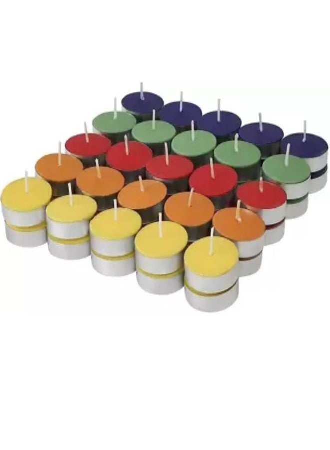PRINZIP Tea Light Candle Colorful Pack of 100 Pcs_tlcm10104 Candle (Multicolor, Pack of 100) - Image 3