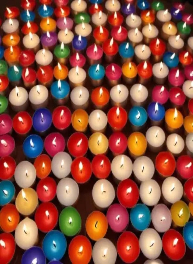 PRINZIP Tea Light Candle Colorful Pack of 100 Pcs_tlcm10104 Candle (Multicolor, Pack of 100) - Image 1