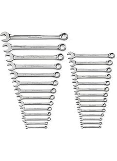 28 Pc. 6 Pt. Combination Wrench Set Sae Metric 81923 Chrome