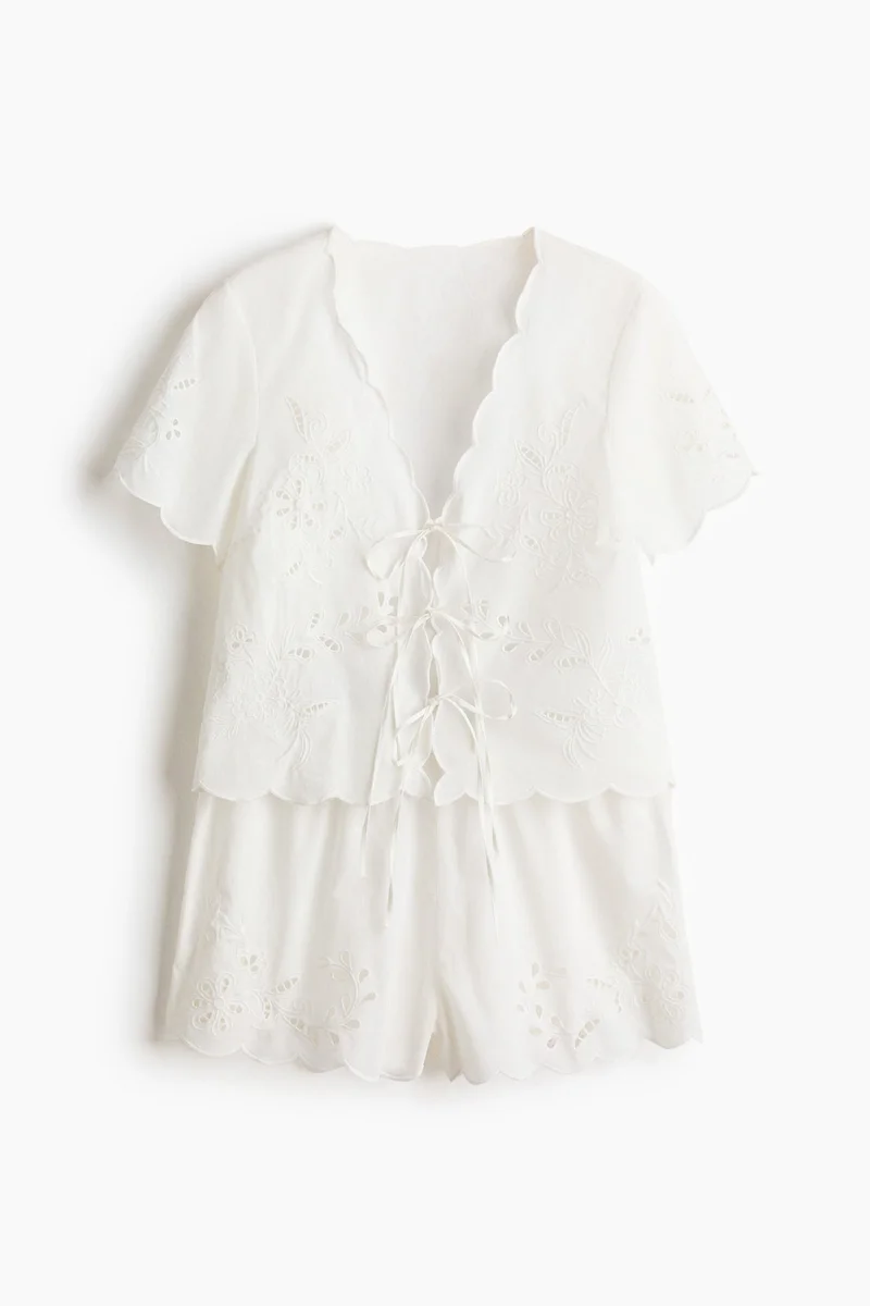 H&M Broderie anglaise cotton pyjamas